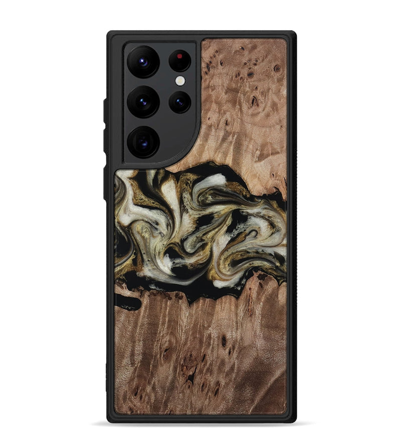 Galaxy S22 Ultra Wood Phone Case - Zora (Black & White, 818604)