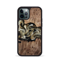 iPhone 12 Pro Wood Phone Case - Zora (Black & White, 818604)