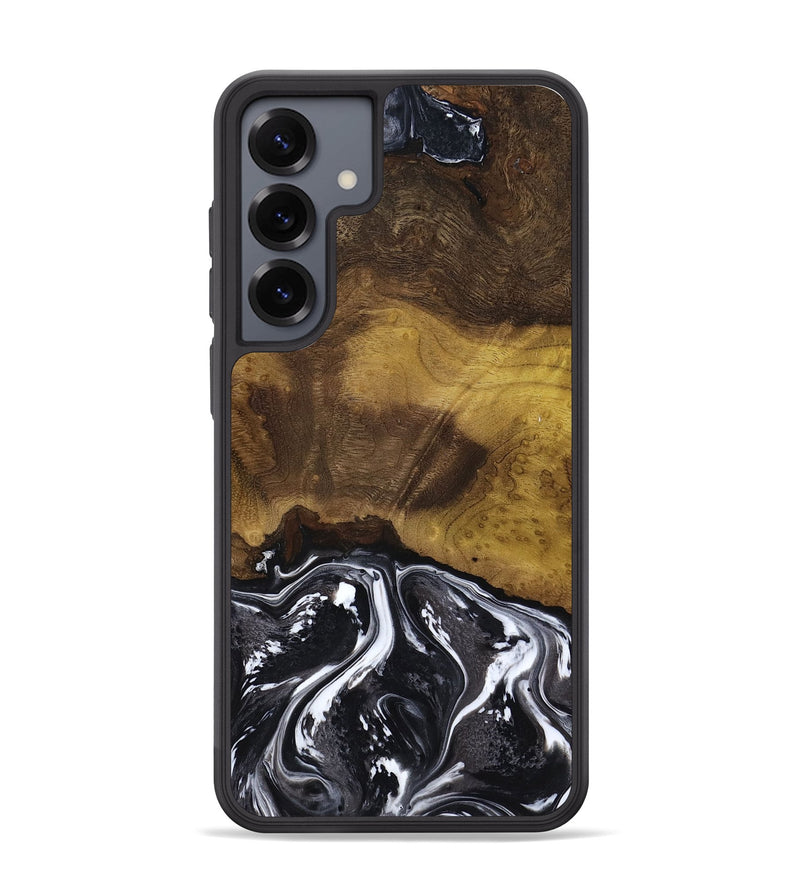 Galaxy S25 Plus Wood Phone Case - Fabian (Black & White, 818606)