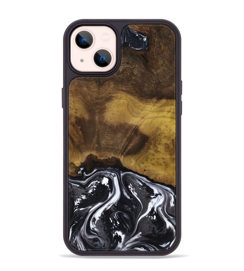 iPhone 14 Plus Wood Phone Case - Fabian (Black & White, 818606)