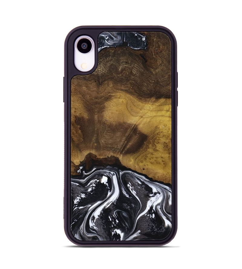 iPhone Xr Wood Phone Case - Fabian (Black & White, 818606)