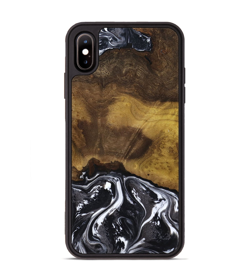 iPhone Xs Max Wood Phone Case - Fabian (Black & White, 818606)