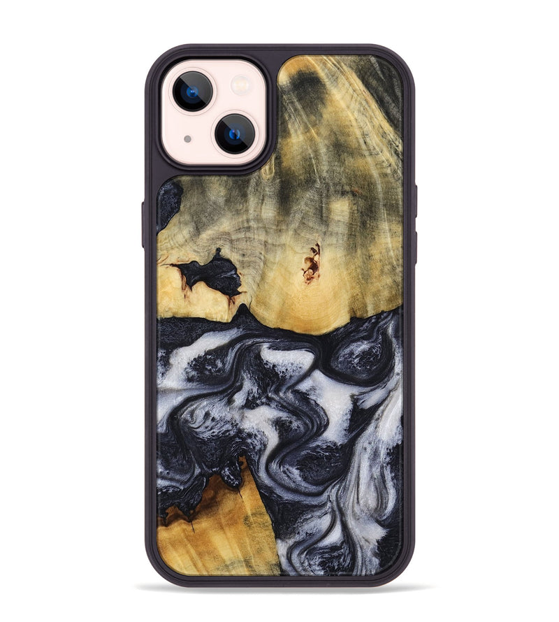 iPhone 14 Plus Wood Phone Case - Neva (Black & White, 818607)