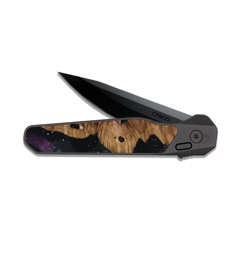 EDC Dark Slate Wood Pocket Knife - Mariam (Cosmos, 818612)