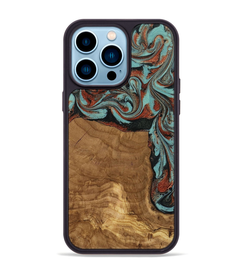 iPhone 14 Pro Max Wood Phone Case - Madilyn (Ancient Olive, 818634)