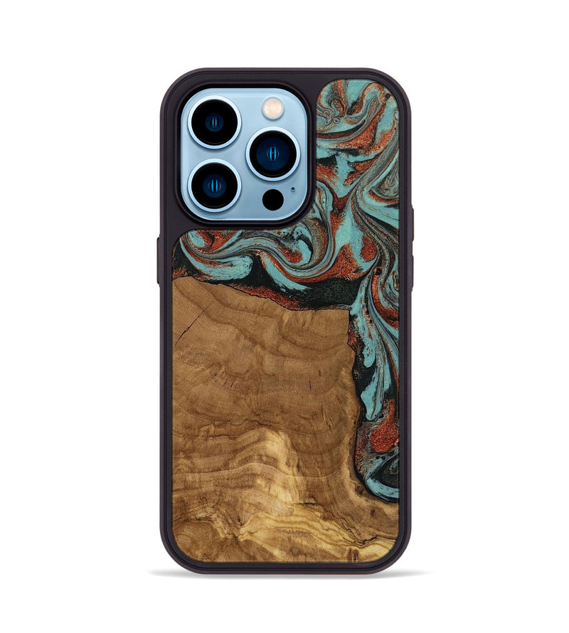 iPhone 14 Pro Wood Phone Case - Madilyn (Ancient Olive, 818634)