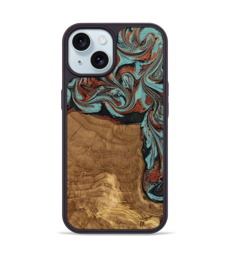 iPhone 15 Wood Phone Case - Madilyn (Ancient Olive, 818634)