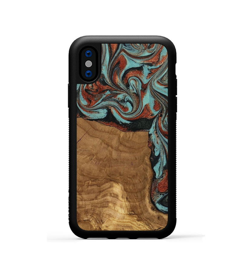 iPhone Xs Wood Phone Case - Madilyn (Ancient Olive, 818634)