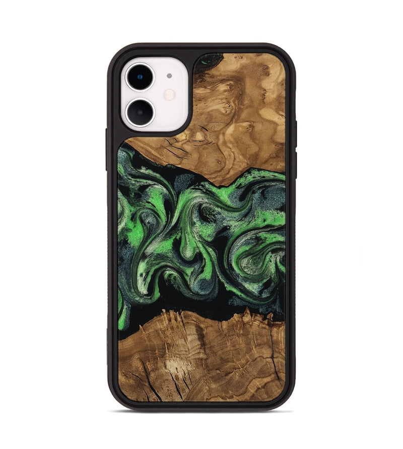 iPhone 11 Wood Phone Case - Laraine (Ancient Olive, 818636)