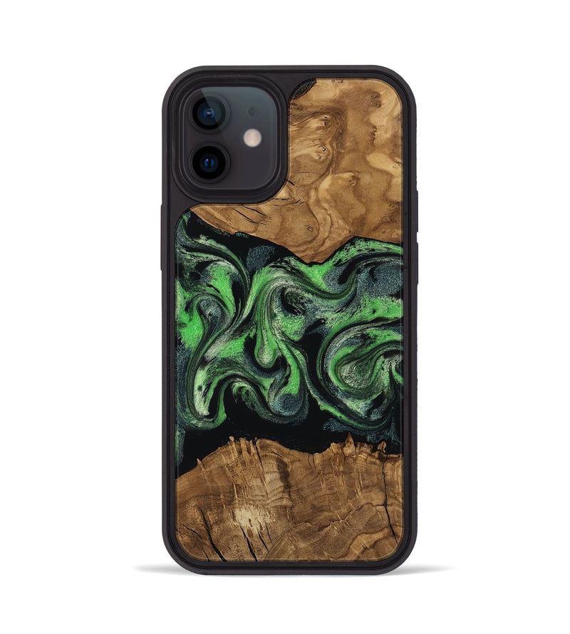 iPhone 12 Wood Phone Case - Laraine (Ancient Olive, 818636)