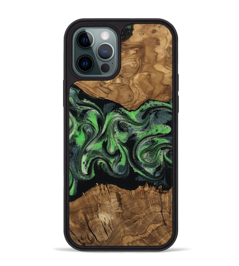 iPhone 12 Pro Max Wood Phone Case - Laraine (Ancient Olive, 818636)