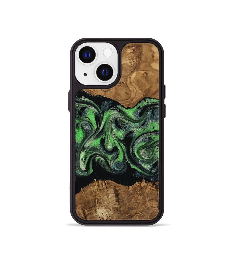 iPhone 13 mini Wood Phone Case - Laraine (Ancient Olive, 818636)