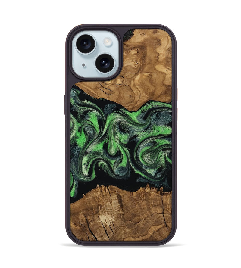 iPhone 15 Wood Phone Case - Laraine (Ancient Olive, 818636)