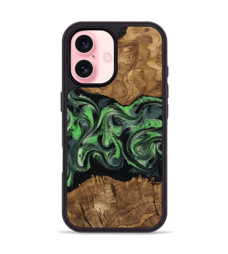 iPhone 16 Wood Phone Case - Laraine (Ancient Olive, 818636)