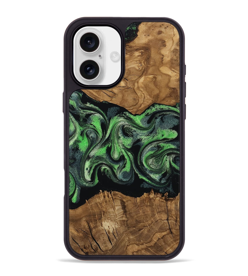 iPhone 16 Plus Wood Phone Case - Laraine (Ancient Olive, 818636)