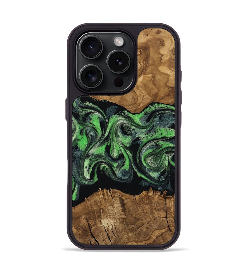 iPhone 16 Pro Wood Phone Case - Laraine (Ancient Olive, 818636)