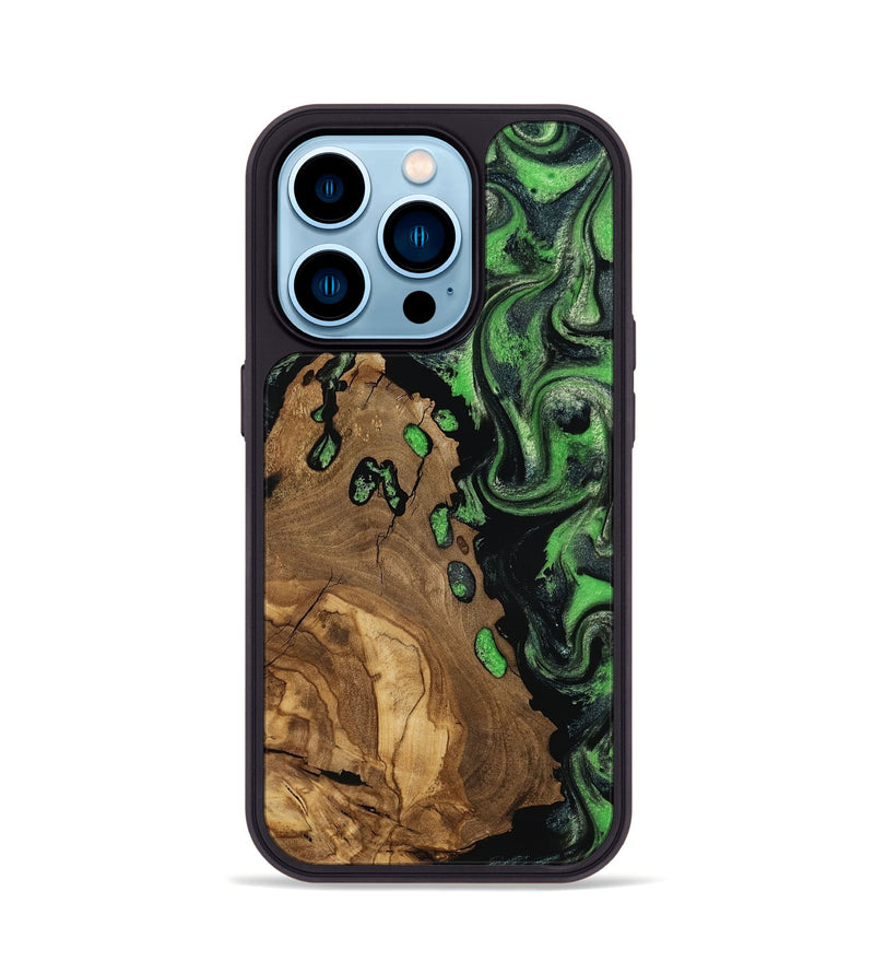 iPhone 14 Pro Wood Phone Case - Harlan (Ancient Olive, 818640)