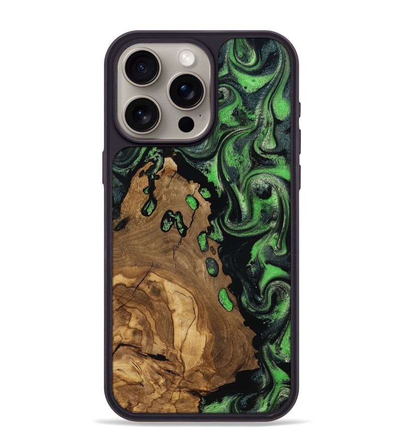 iPhone 15 Pro Max Wood Phone Case - Harlan (Ancient Olive, 818640)