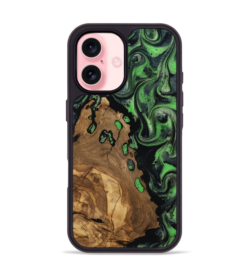 iPhone 16 Wood Phone Case - Harlan (Ancient Olive, 818640)