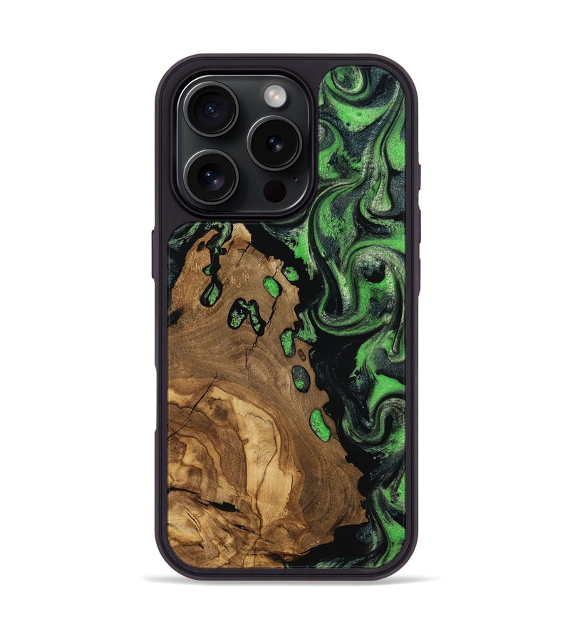 iPhone 16 Pro Wood Phone Case - Harlan (Ancient Olive, 818640)