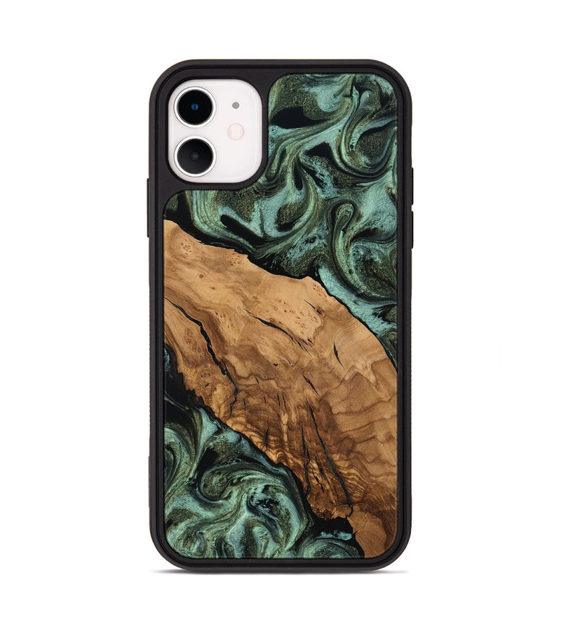 iPhone 11 Wood Phone Case - Iyana (Ancient Olive, 818647)