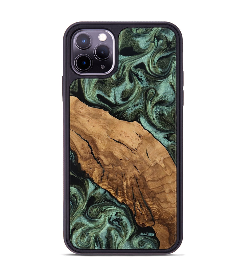 iPhone 11 Pro Max Wood Phone Case - Iyana (Ancient Olive, 818647)
