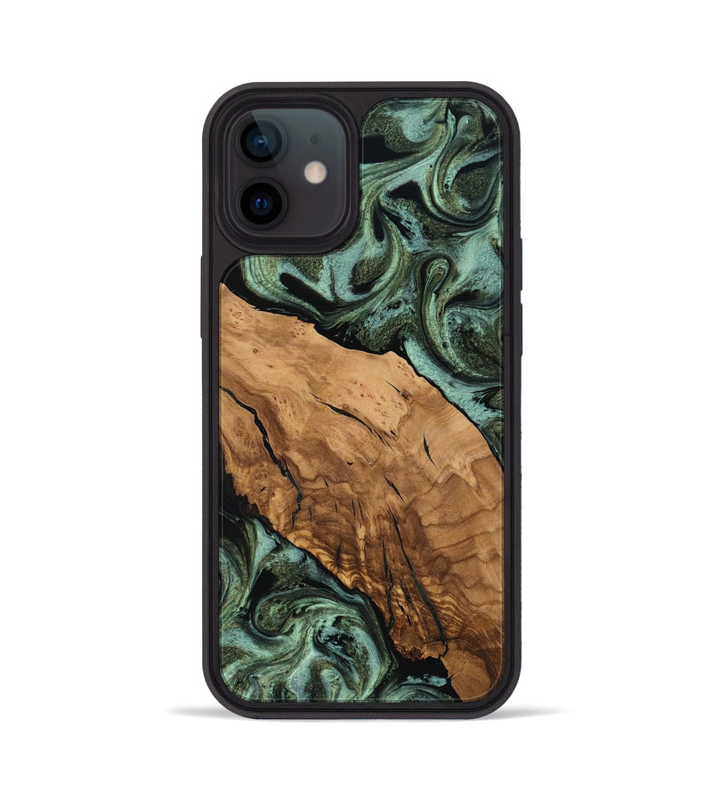 iPhone 12 Wood Phone Case - Iyana (Ancient Olive, 818647)