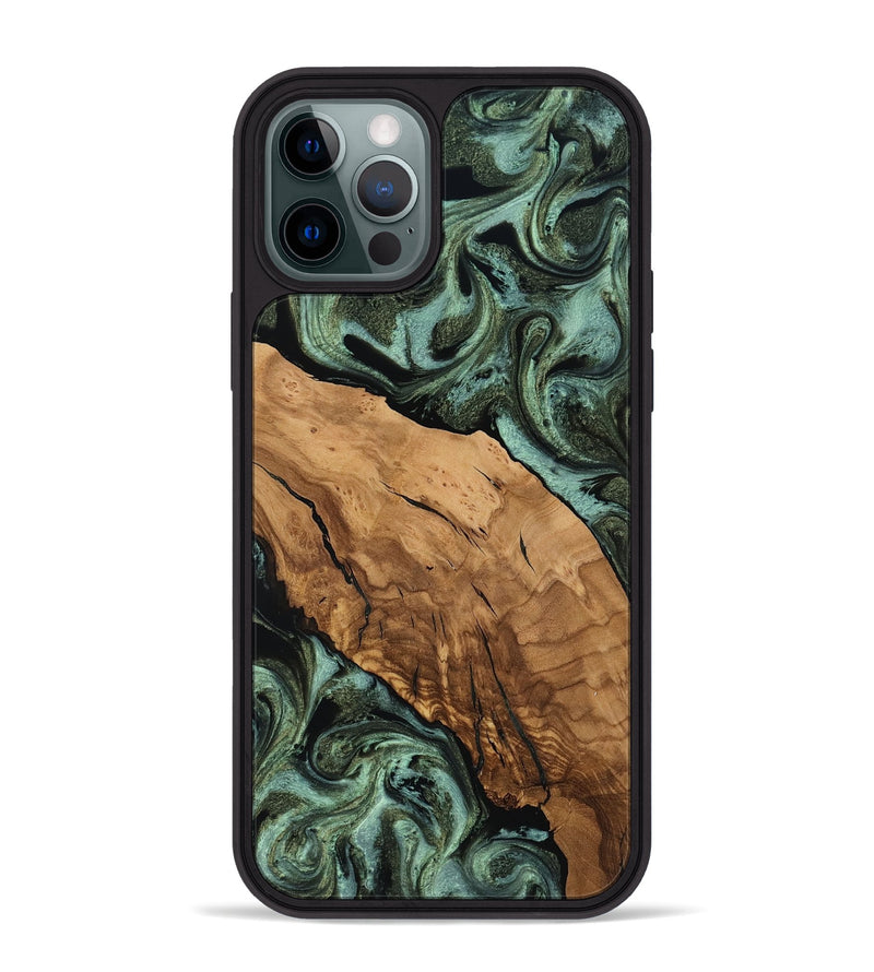 iPhone 12 Pro Max Wood Phone Case - Iyana (Ancient Olive, 818647)