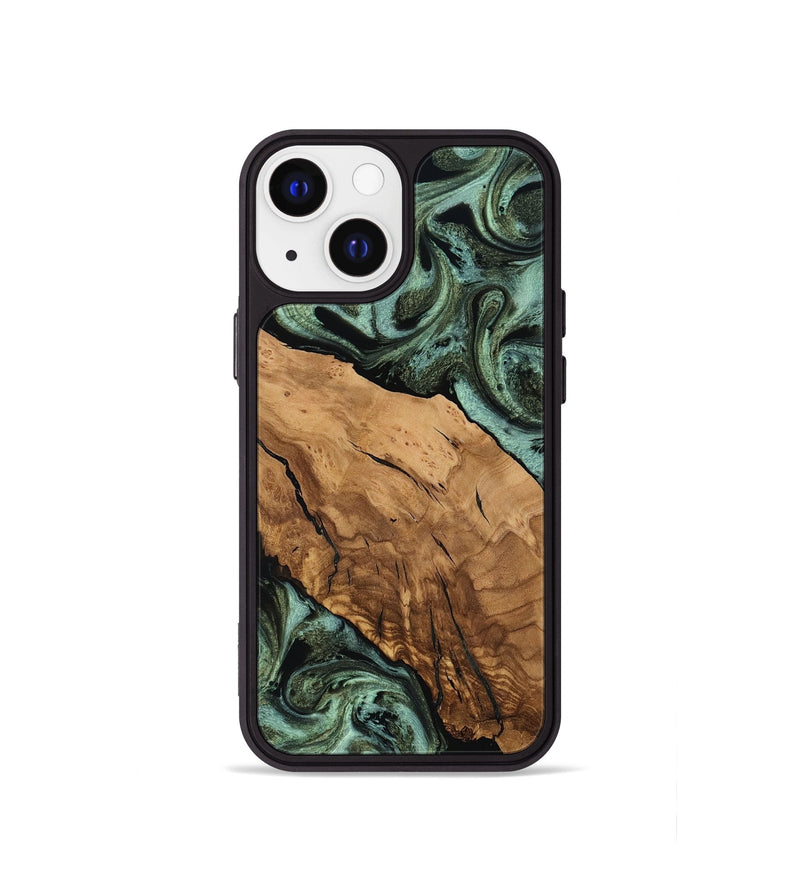 iPhone 13 mini Wood Phone Case - Iyana (Ancient Olive, 818647)