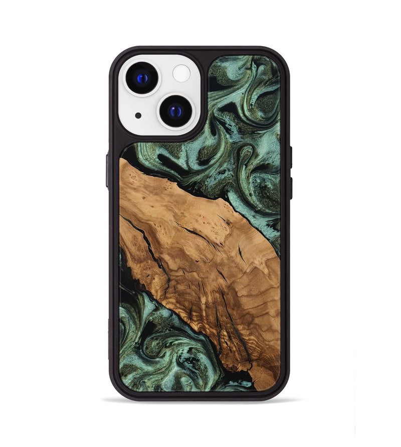 iPhone 13 Wood Phone Case - Iyana (Ancient Olive, 818647)
