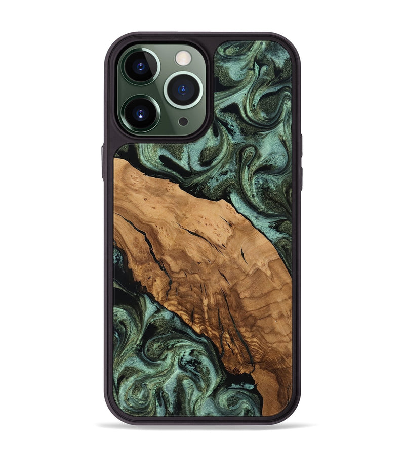 iPhone 13 Pro Max Wood Phone Case - Iyana (Ancient Olive, 818647)
