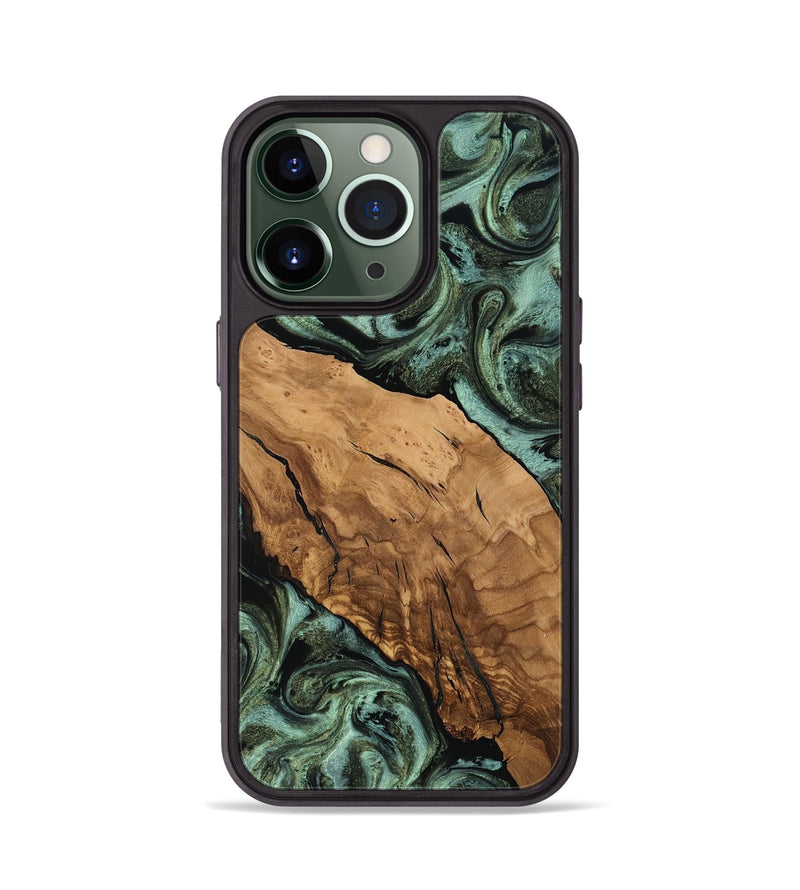 iPhone 13 Pro Wood Phone Case - Iyana (Ancient Olive, 818647)
