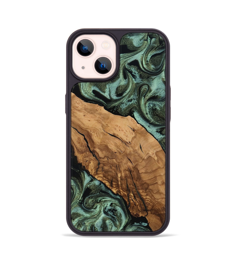 iPhone 14 Wood Phone Case - Iyana (Ancient Olive, 818647)