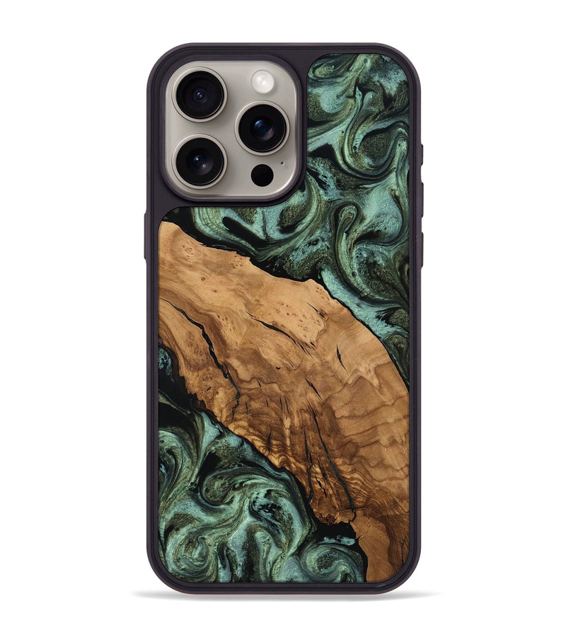 iPhone 15 Pro Max Wood Phone Case - Iyana (Ancient Olive, 818647)