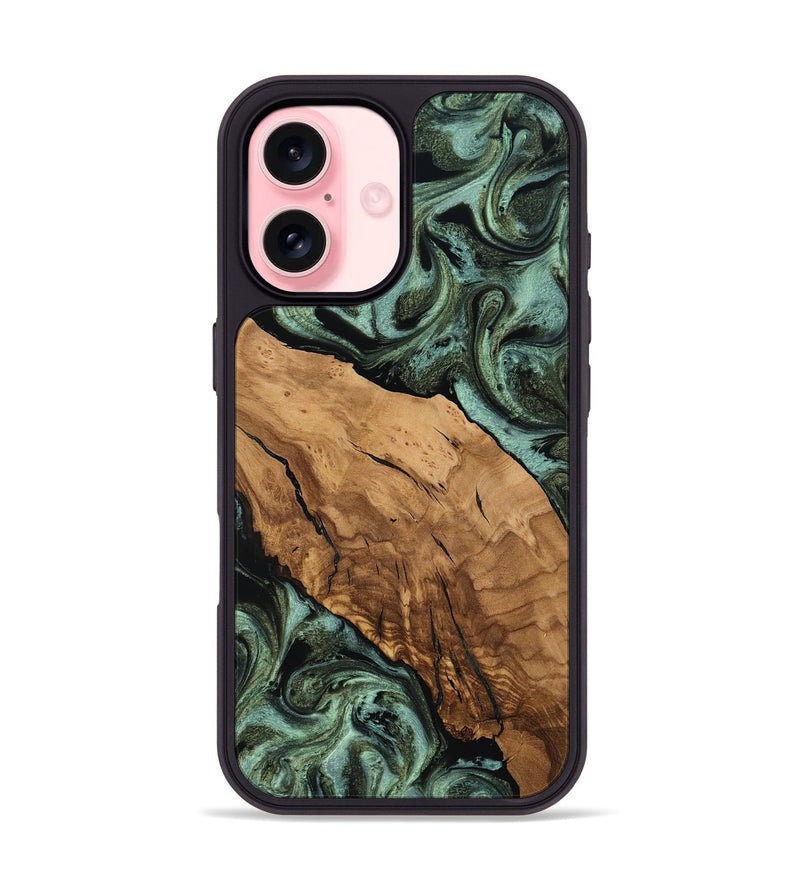 iPhone 16 Wood Phone Case - Iyana (Ancient Olive, 818647)