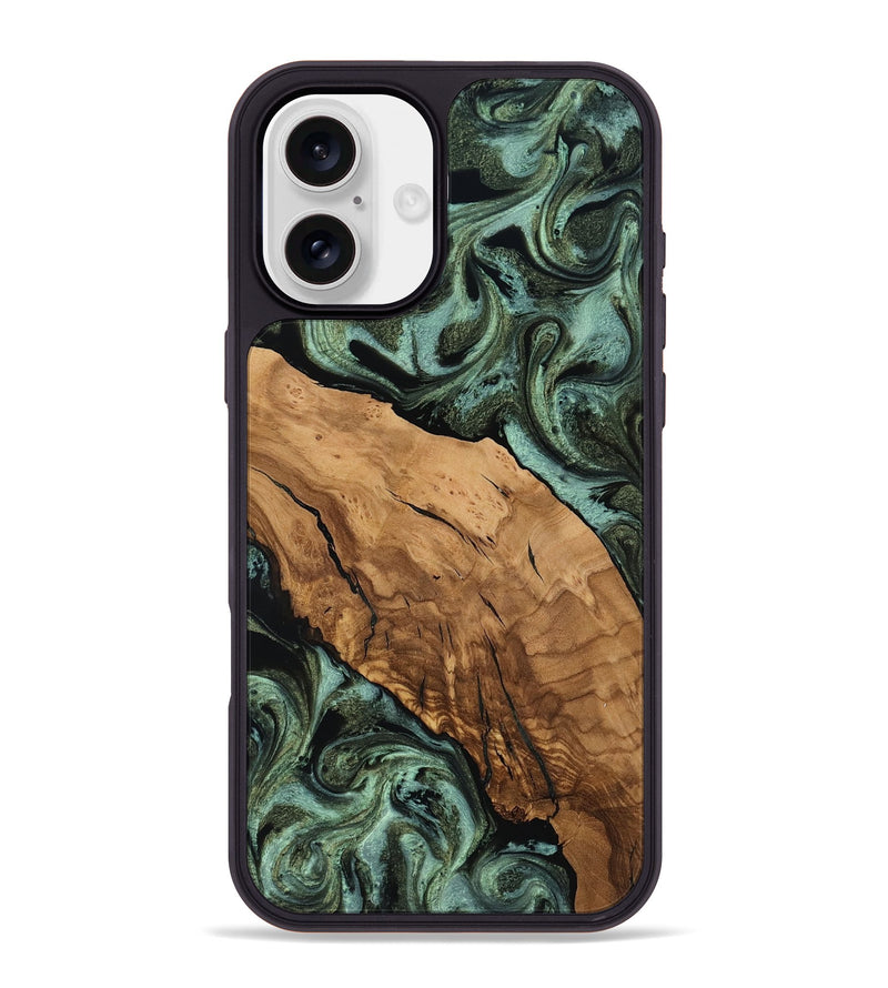 iPhone 16 Plus Wood Phone Case - Iyana (Ancient Olive, 818647)