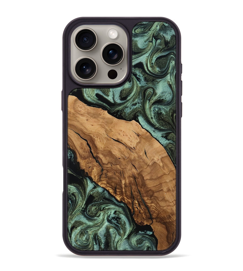 iPhone 16 Pro Max Wood Phone Case - Iyana (Ancient Olive, 818647)