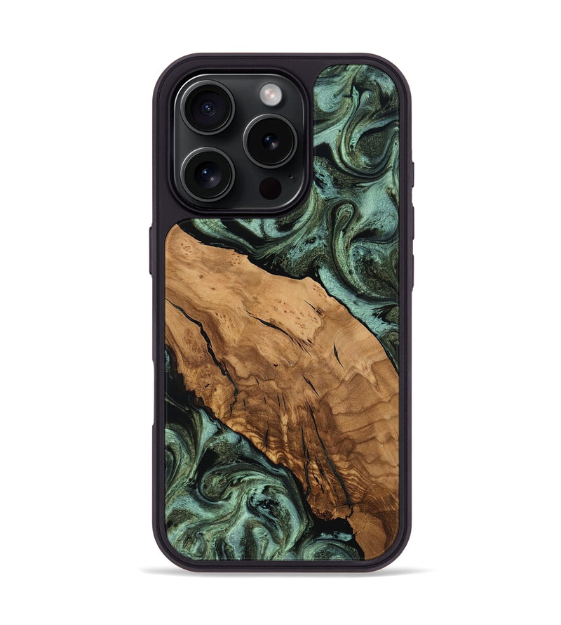 iPhone 16 Pro Wood Phone Case - Iyana (Ancient Olive, 818647)