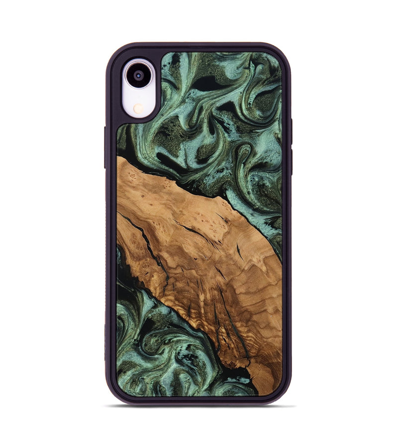 iPhone Xr Wood Phone Case - Iyana (Ancient Olive, 818647)