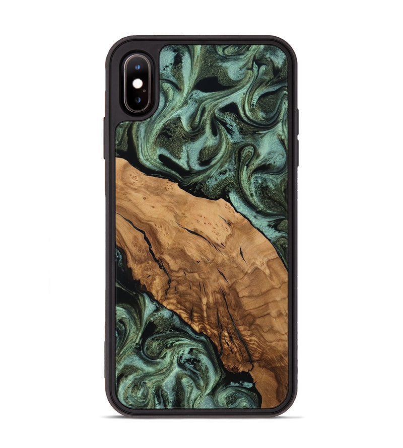 iPhone Xs Max Wood Phone Case - Iyana (Ancient Olive, 818647)
