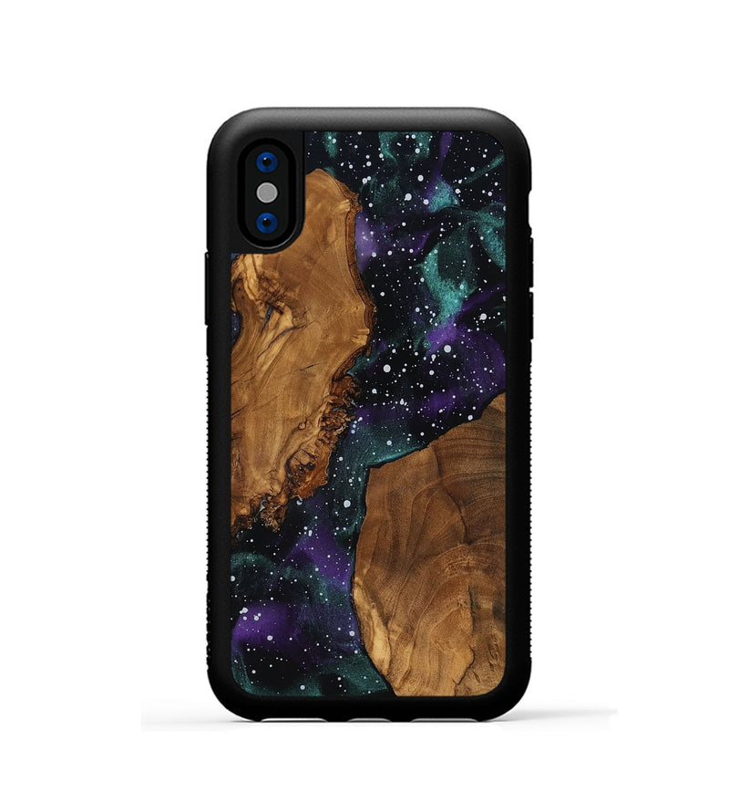 iPhone Xs Wood Phone Case - Asia (Ancient Olive, 818652)