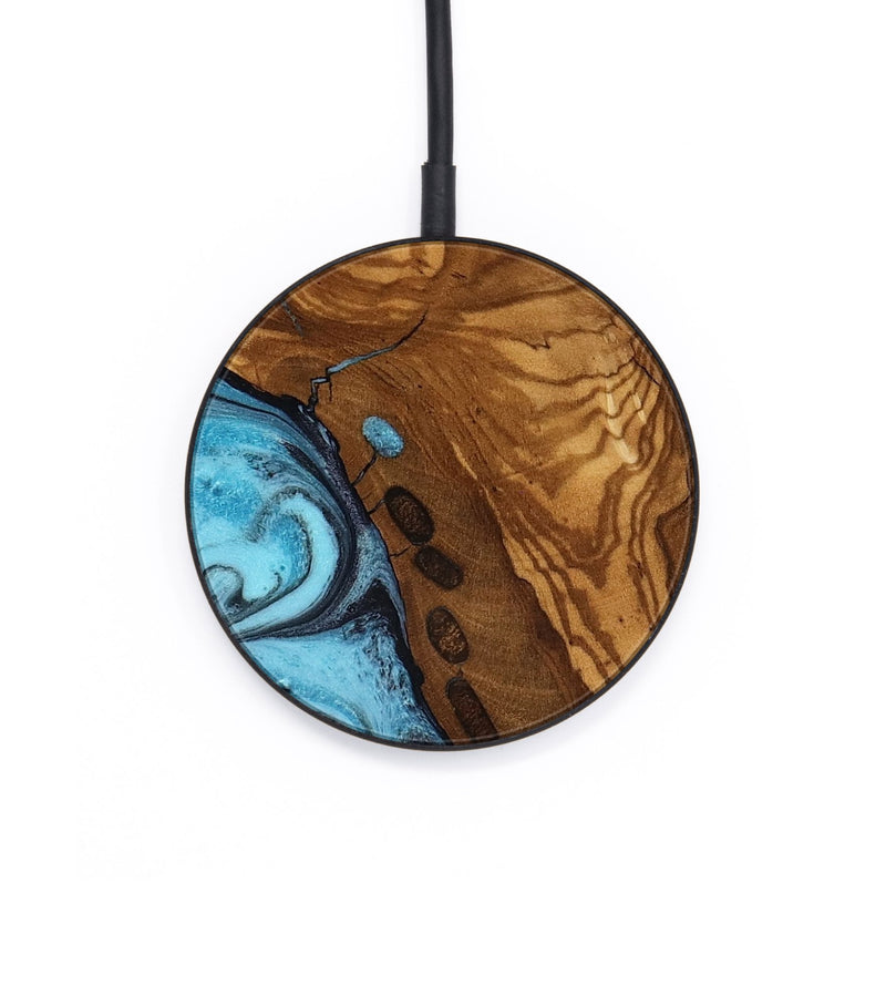 Circle Wood Wireless Charger - Edward (Ancient Olive, 818653)
