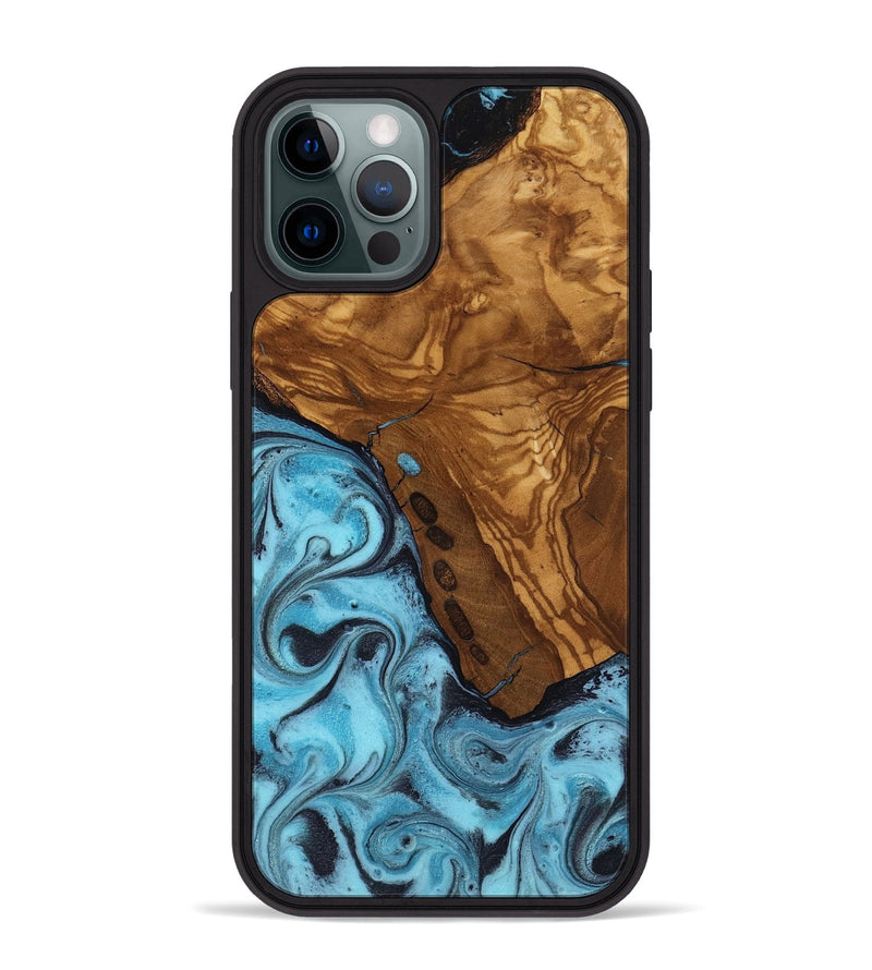 iPhone 12 Pro Max Wood Phone Case - Edward (Ancient Olive, 818653)