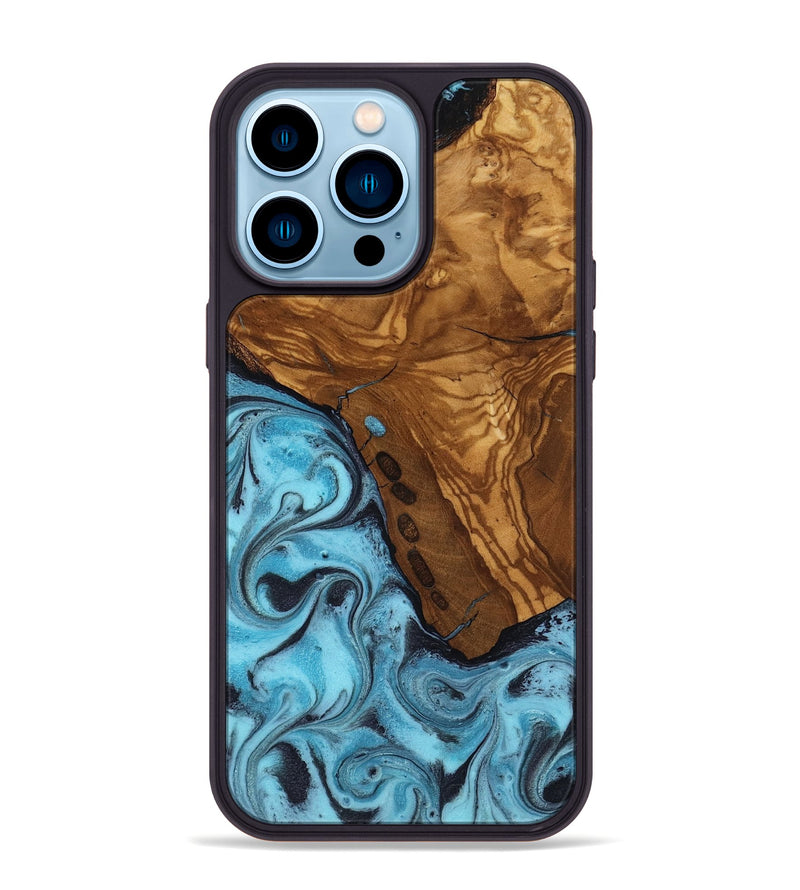 iPhone 14 Pro Max Wood Phone Case - Edward (Ancient Olive, 818653)