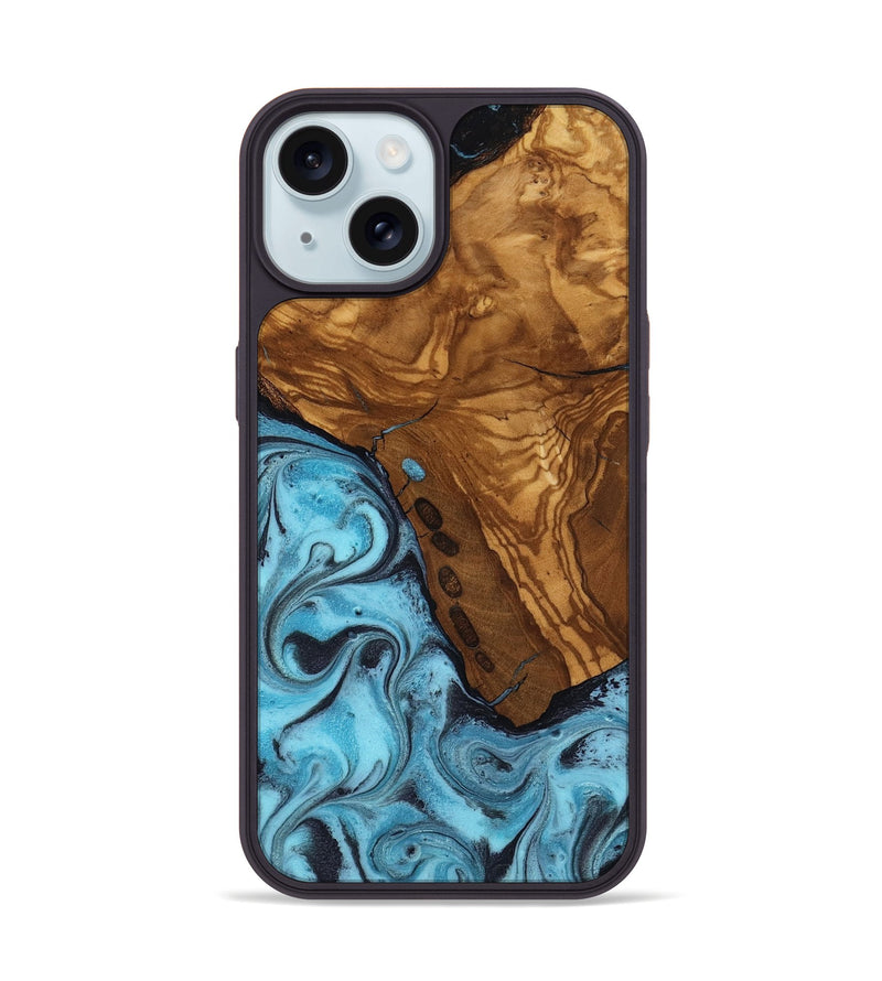 iPhone 15 Wood Phone Case - Edward (Ancient Olive, 818653)