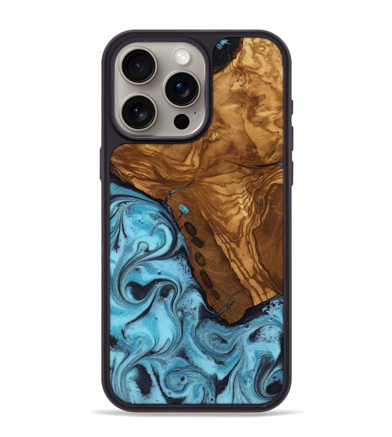 iPhone 15 Pro Max Wood Phone Case - Edward (Ancient Olive, 818653)