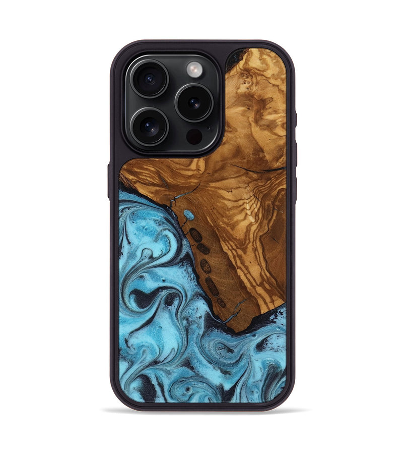 iPhone 15 Pro Wood Phone Case - Edward (Ancient Olive, 818653)