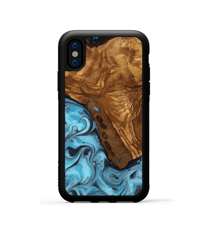 iPhone Xs Wood Phone Case - Edward (Ancient Olive, 818653)