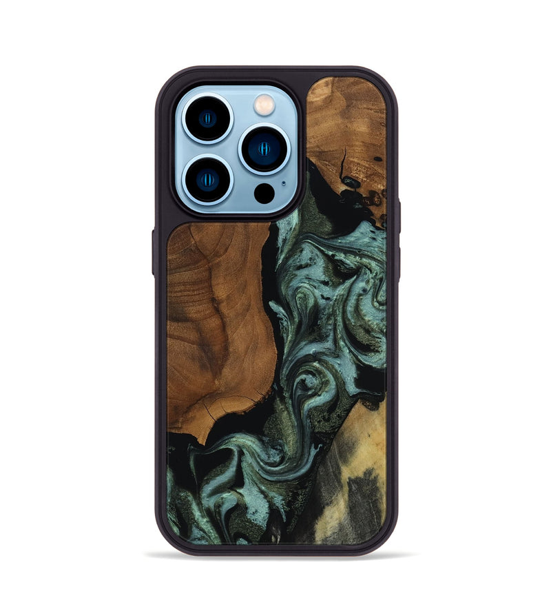 iPhone 14 Pro Wood Phone Case - Patrick (Ancient Olive, 818654)