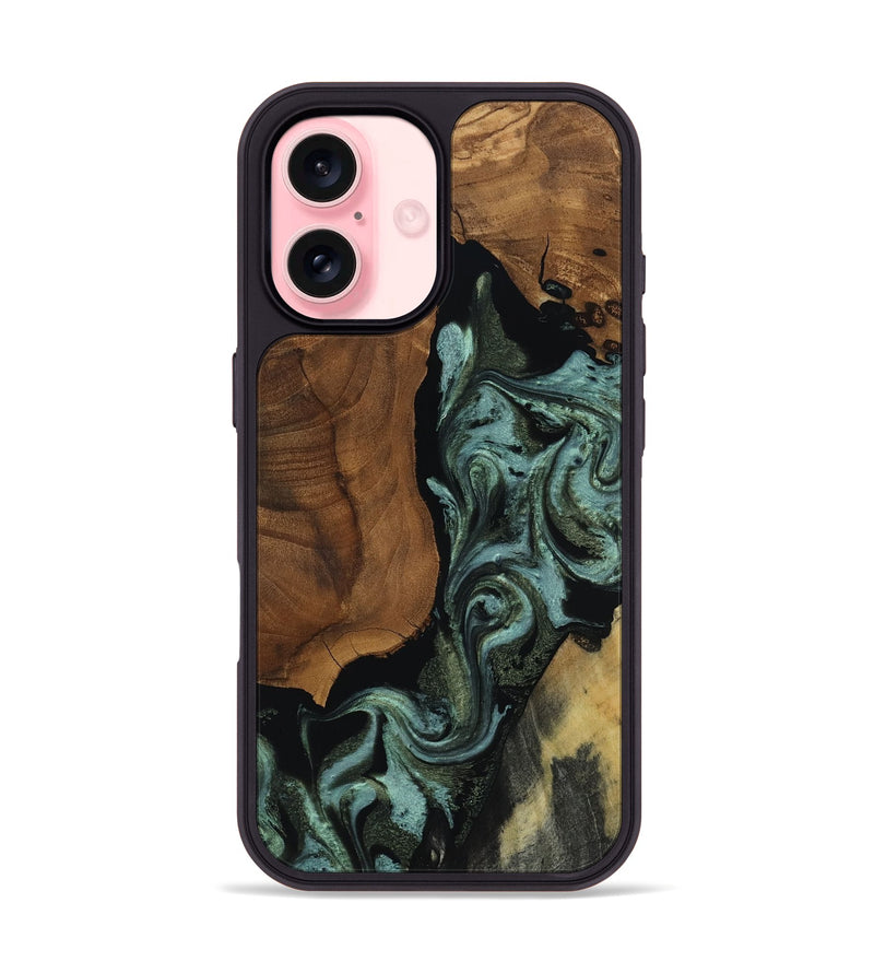 iPhone 16 Wood Phone Case - Patrick (Ancient Olive, 818654)